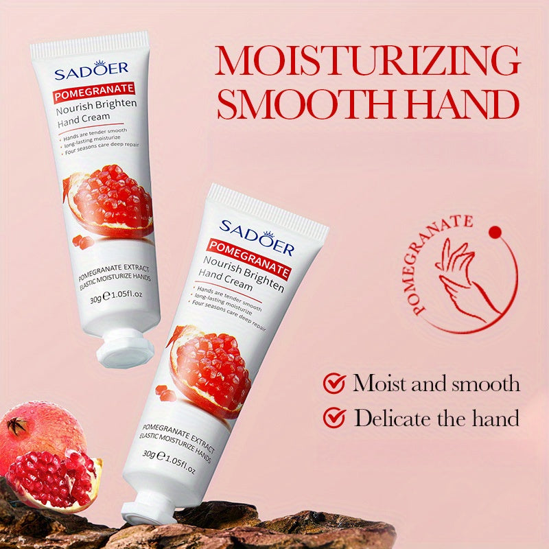 3\u002F1pc Pomegranate Hand Cream, Moisturizing And Hydrating, Refreshing And Non-Greasy, Nourishes Dry And Cracked Hands. Travel Essay Small Pack, Portable Pack, Travel Bag, Essential for Travel