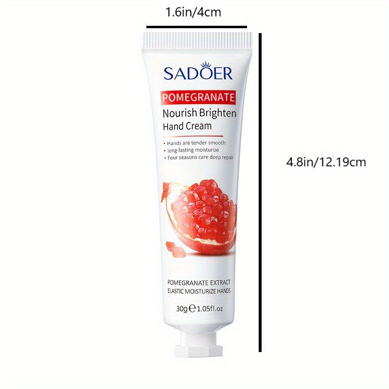 3\u002F1pc Pomegranate Hand Cream, Moisturizing And Hydrating, Refreshing And Non-Greasy, Nourishes Dry And Cracked Hands. Travel Essay Small Pack, Portable Pack, Travel Bag, Essential for Travel