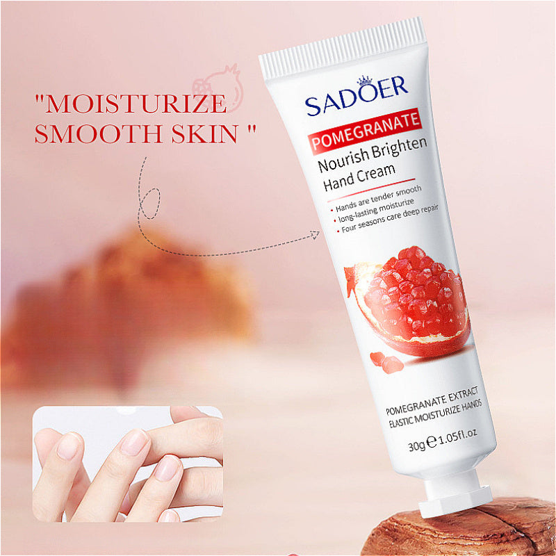 3\u002F1pc Pomegranate Hand Cream, Moisturizing And Hydrating, Refreshing And Non-Greasy, Nourishes Dry And Cracked Hands. Travel Essay Small Pack, Portable Pack, Travel Bag, Essential for Travel