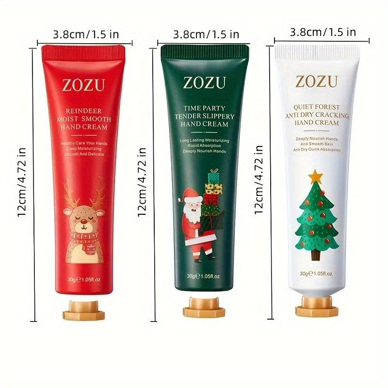 Christmas Hand Cream Christmas Gift Travel Essential Moisturizing and Hydrating Non-greasy Anti-cracking Small Size Portable Model Can Be Placed in Socks