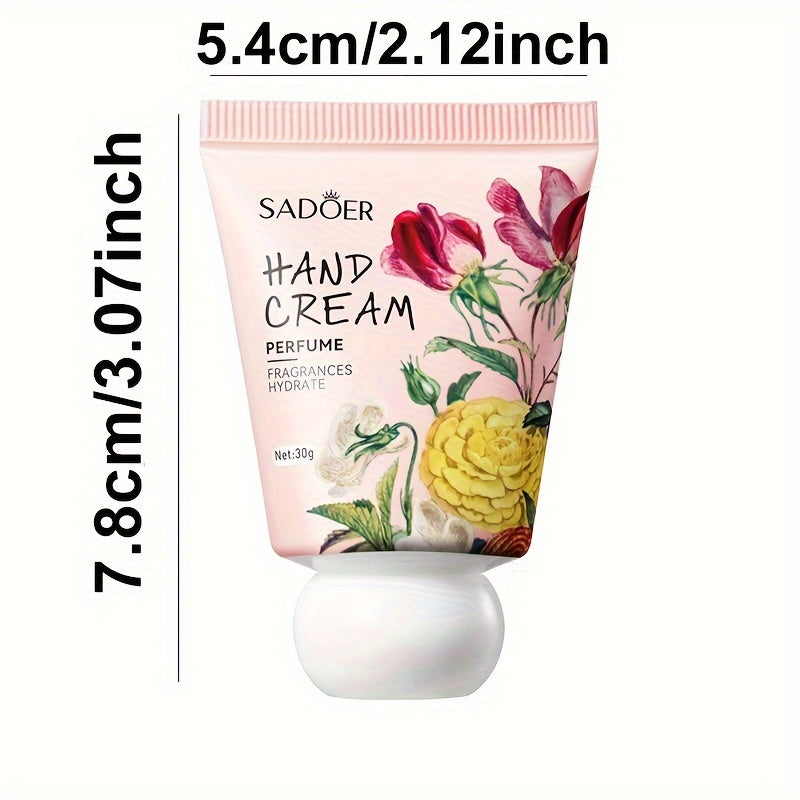 Rose-Scented Hand Cream, Deep Hydration, Fragrant, Elegant, Soft, with Rose Fragrance, Perfect for Dry And Cracked Hands, Suitable for Dry And Sensitive Light Beige, Travel Size Hand Lotion for Daily Care in Fall And Winter, Not Greasy