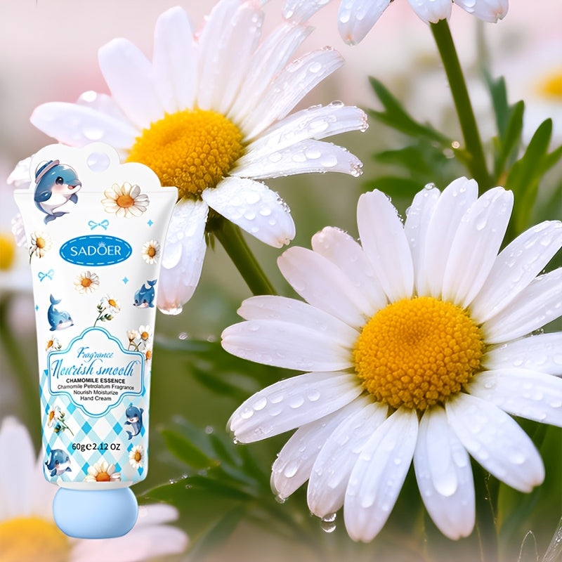 60G\u002F2.12Oz Chamomile Petrolatum Fragrance Nourish Moisturize Hand Cream. Brighten Hand Skin. Make The Skin Smooth, Soft, Tender, And Radiant. Deep Moisturizing. Effectively Lock Water