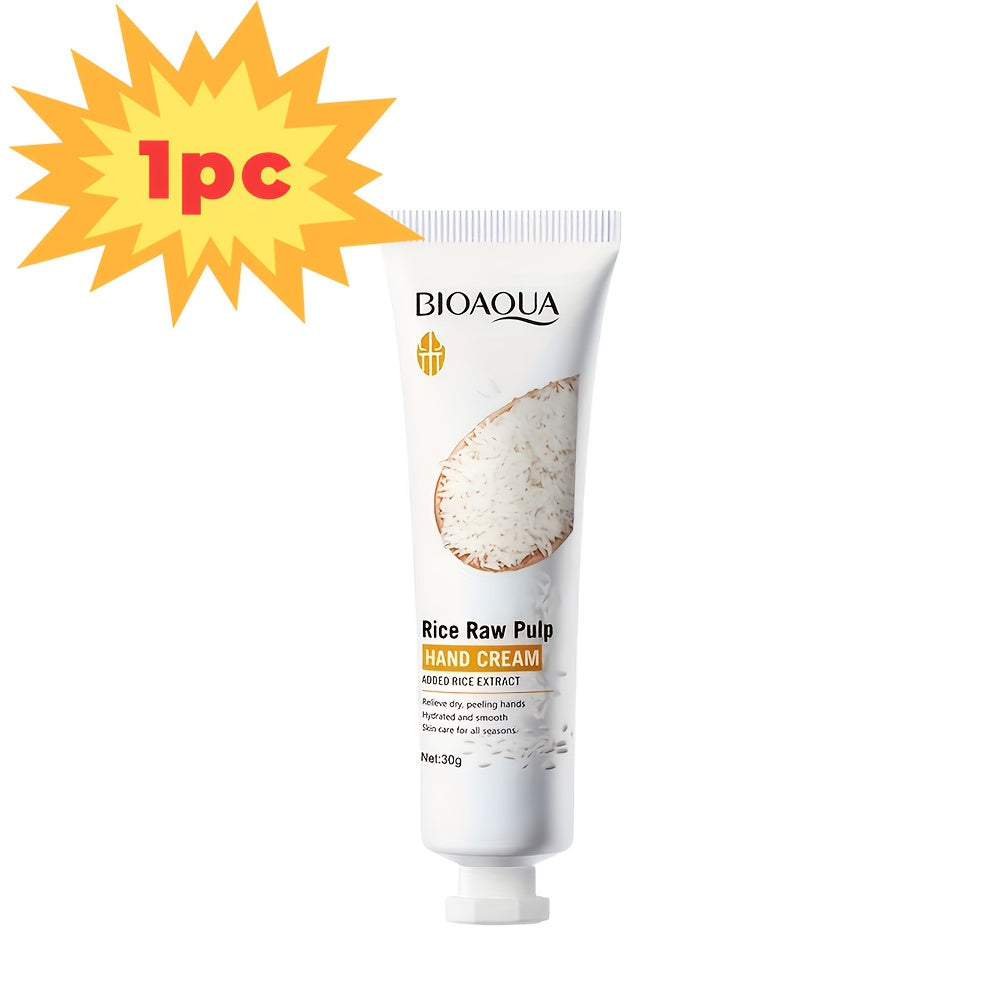 1\u002F2\u002F3pcs Rice Hand Cream, Moisturizing Hands to Prevent Dryness And Cracking, Quick Absorption, Refreshing And Non Greasy, Daily Application, Easy to Use