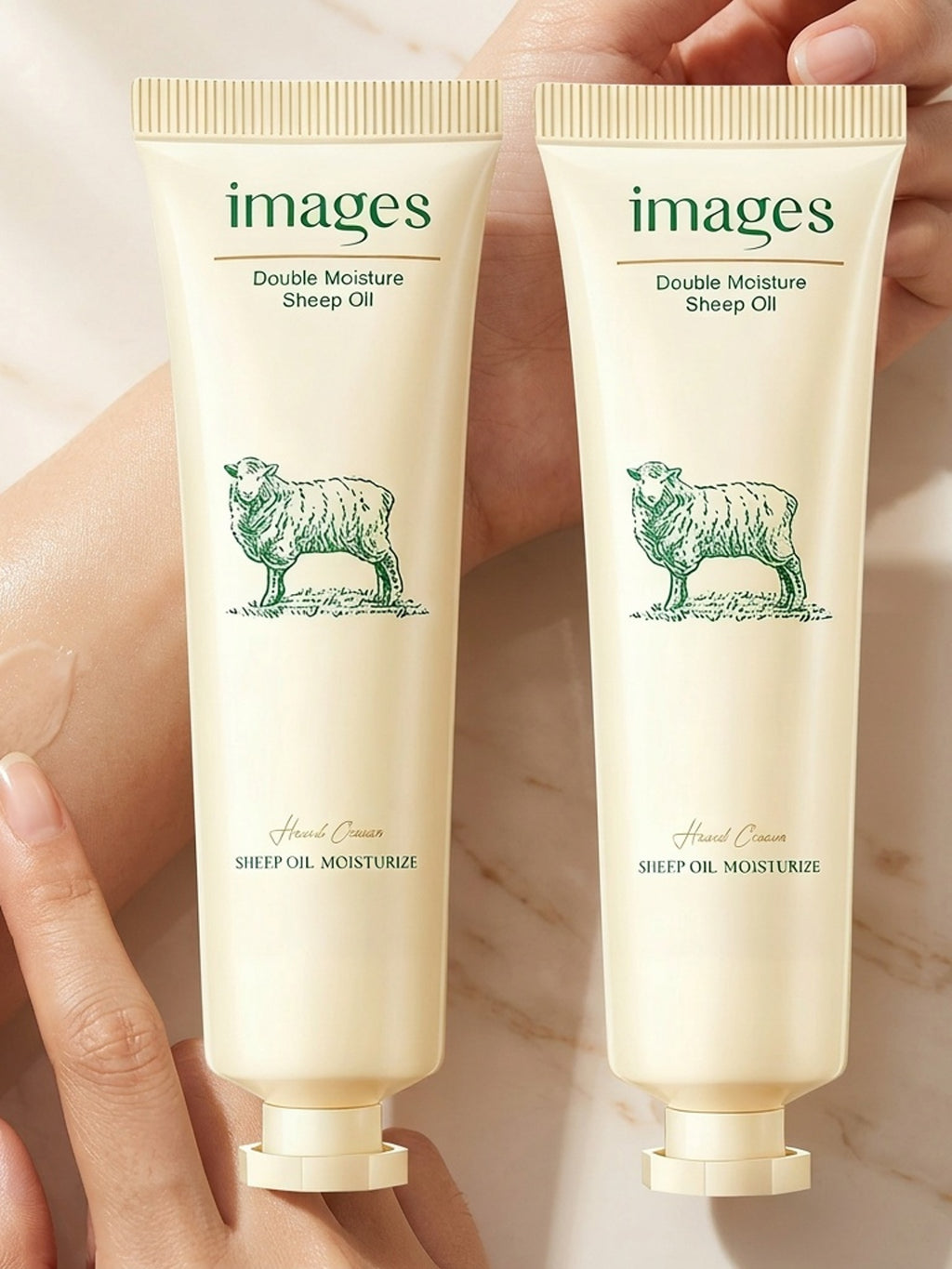 3pcs Sheep Oil Hand Cream Moisturizes And Nourishes The Skin, Leaving It Refreshed And Non Greasy. It Cares for The Smooth And Moisturized Skin, As Well As Dry And Cracked Hands. It Is Essential for Traveling with Small