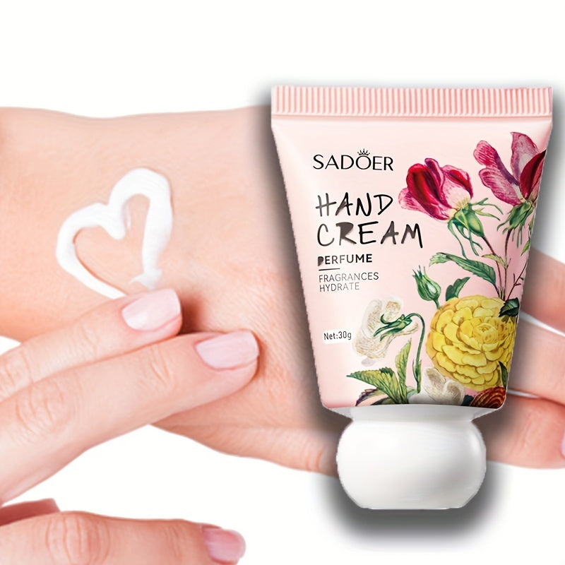 Rose-Scented Hand Cream, Deep Hydration, Fragrant, Elegant, Soft, with Rose Fragrance, Perfect for Dry And Cracked Hands, Suitable for Dry And Sensitive Light Beige, Travel Size Hand Lotion for Daily Care in Fall And Winter, Not Greasy