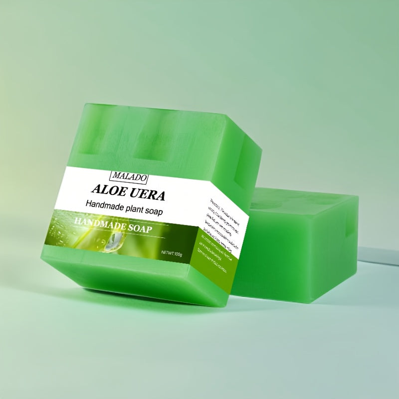 100g Aloe Vera Soap, handmade with rich lather, suitable for daily facial and body cleansing, ideal for both men and women