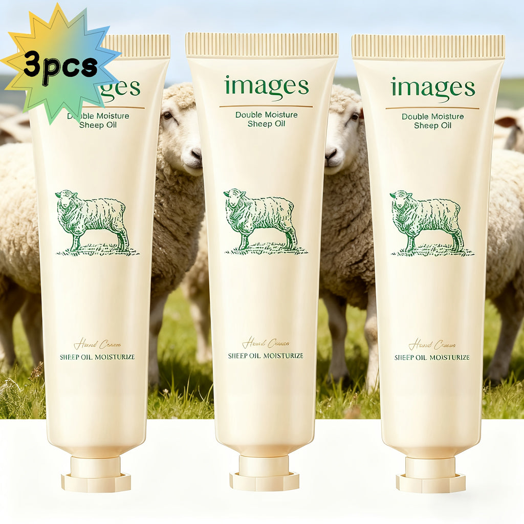 3pcs Sheep Oil Hand Cream Moisturizes And Nourishes The Skin, Leaving It Refreshed And Non Greasy. It Cares for The Smooth And Moisturized Skin, As Well As Dry And Cracked Hands. It Is Essential for Traveling with Small