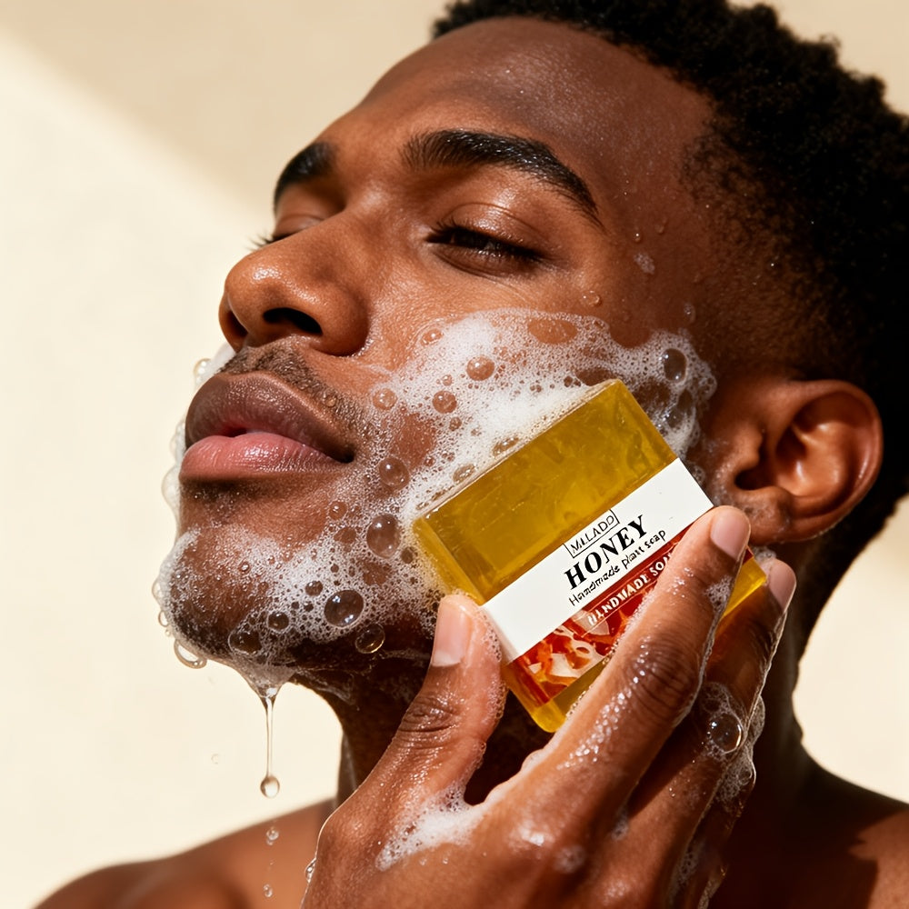 Honey Handmade Soap, Rich Foam, Suitable for Facial And Body Shower Daily Cleansing, Unisex