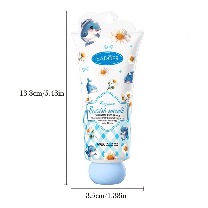 60G\u002F2.12Oz Chamomile Petrolatum Fragrance Nourish Moisturize Hand Cream. Brighten Hand Skin. Make The Skin Smooth, Soft, Tender, And Radiant. Deep Moisturizing. Effectively Lock Water