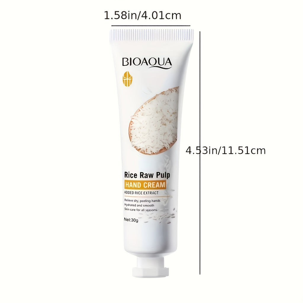 1\u002F2\u002F3pcs Rice Hand Cream, Moisturizing Hands to Prevent Dryness And Cracking, Quick Absorption, Refreshing And Non Greasy, Daily Application, Easy to Use