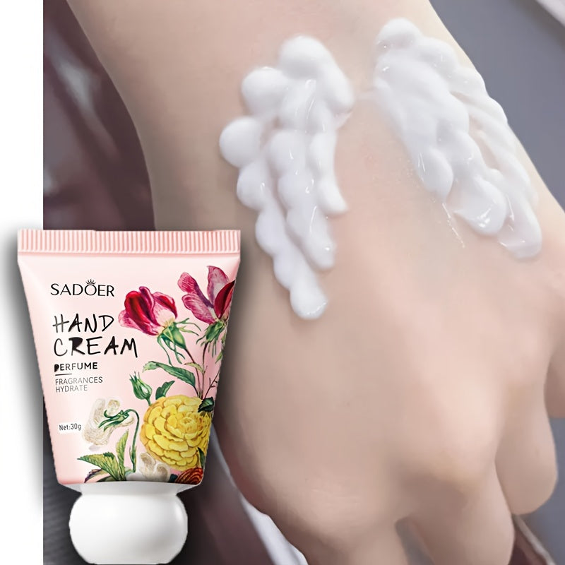 Rose-Scented Hand Cream, Deep Hydration, Fragrant, Elegant, Soft, with Rose Fragrance, Perfect for Dry And Cracked Hands, Suitable for Dry And Sensitive Light Beige, Travel Size Hand Lotion for Daily Care in Fall And Winter, Not Greasy