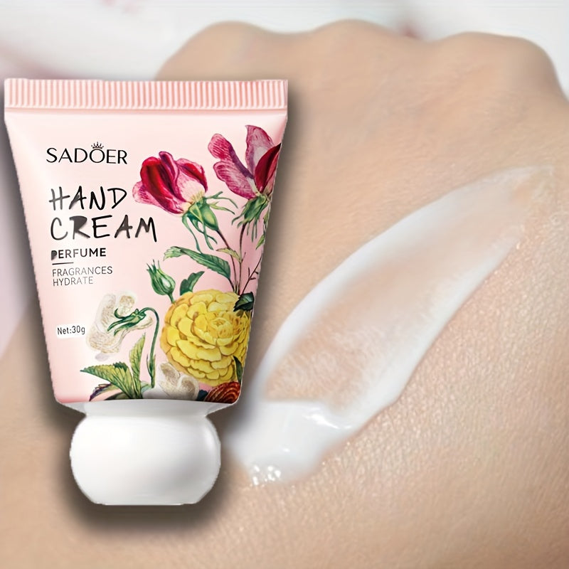 Rose-Scented Hand Cream, Deep Hydration, Fragrant, Elegant, Soft, with Rose Fragrance, Perfect for Dry And Cracked Hands, Suitable for Dry And Sensitive Light Beige, Travel Size Hand Lotion for Daily Care in Fall And Winter, Not Greasy