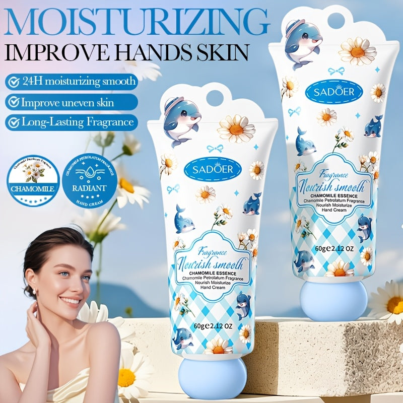 60G\u002F2.12Oz Chamomile Petrolatum Fragrance Nourish Moisturize Hand Cream. Brighten Hand Skin. Make The Skin Smooth, Soft, Tender, And Radiant. Deep Moisturizing. Effectively Lock Water