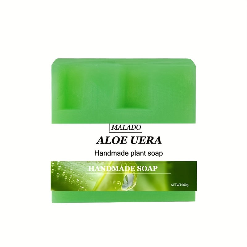 100g Aloe Vera Soap, handmade with rich lather, suitable for daily facial and body cleansing, ideal for both men and women