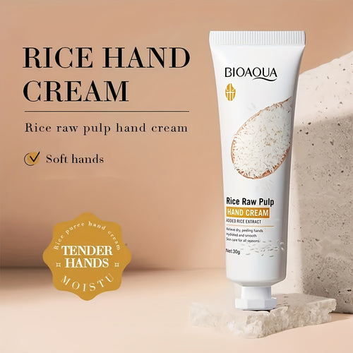1\u002F2\u002F3pcs Rice Hand Cream, Moisturizing Hands to Prevent Dryness And Cracking, Quick Absorption, Refreshing And Non Greasy, Daily Application, Easy to Use