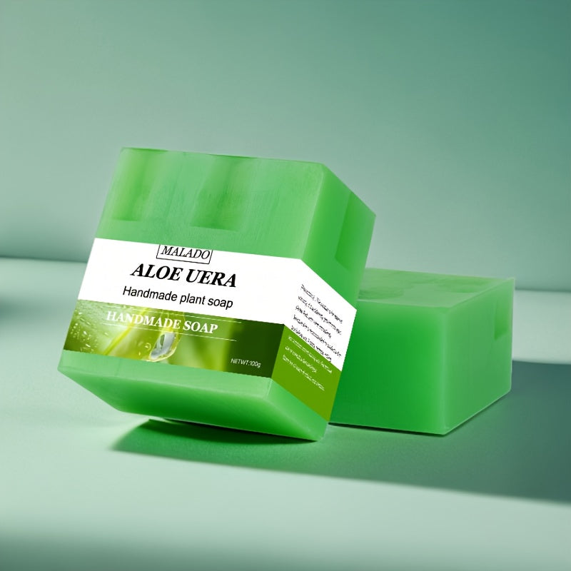 100g Aloe Vera Soap, handmade with rich lather, suitable for daily facial and body cleansing, ideal for both men and women