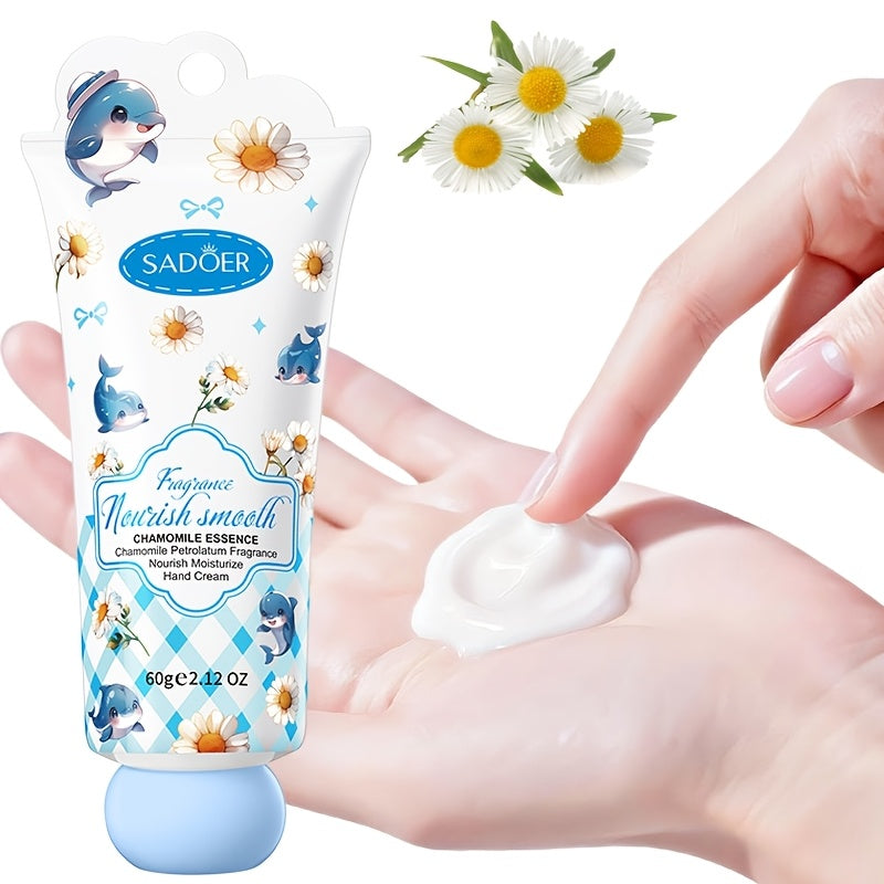 60G\u002F2.12Oz Chamomile Petrolatum Fragrance Nourish Moisturize Hand Cream. Brighten Hand Skin. Make The Skin Smooth, Soft, Tender, And Radiant. Deep Moisturizing. Effectively Lock Water