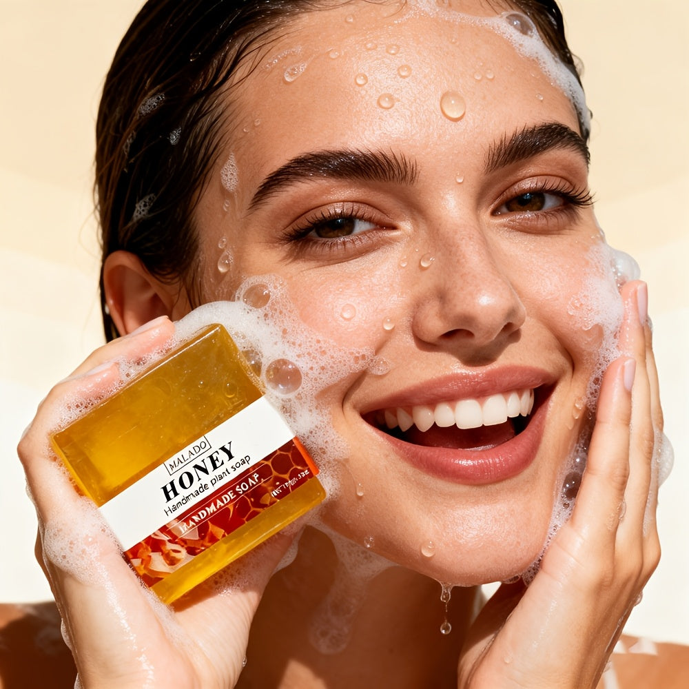 Honey Handmade Soap, Rich Foam, Suitable for Facial And Body Shower Daily Cleansing, Unisex